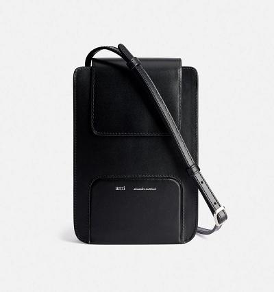 Black Ami Paris Vertical Pouch Bags | ami_IE487