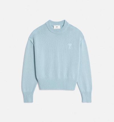 Blue Ami Paris Ami de Coeur Crewneck Sweaters | ami_IE245