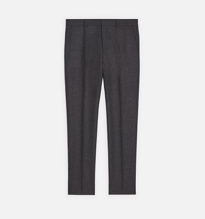 Dark Grey Ami Paris Cigarette Fit Pants | ami_IE543