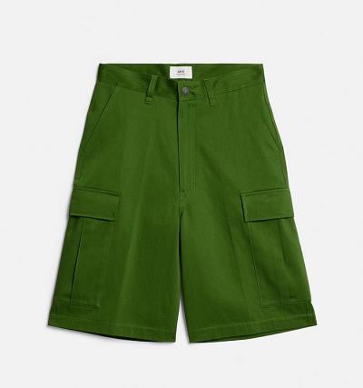 Green Ami Paris Cargo Shorts | ami_IE557