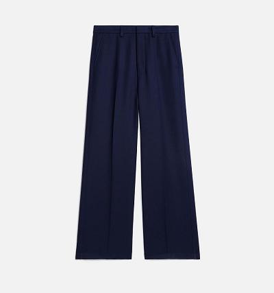 Navy Ami Paris Large Fit Pants | ami_IE388