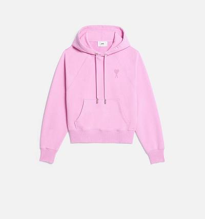 Pink Ami Paris Ami de Coeur Hoodies | ami_IE291