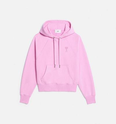 Pink Ami Paris Ami de Coeur Hoodies | ami_IE587