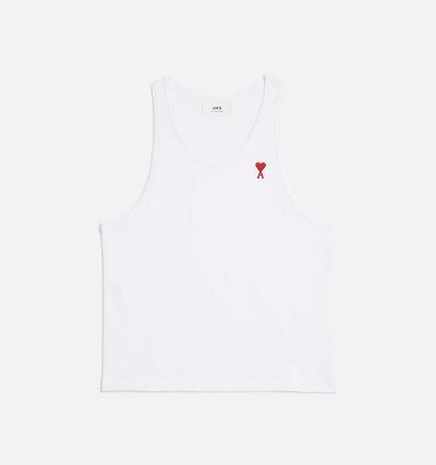 White Ami Paris Ami de Coeur Tanks | ami_IE235