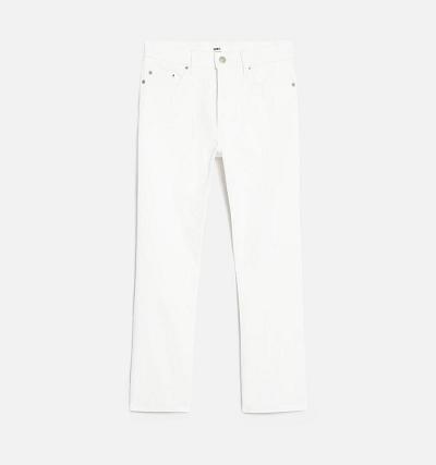 White Ami Paris Cropped Slim Fit Denim | ami_IE247