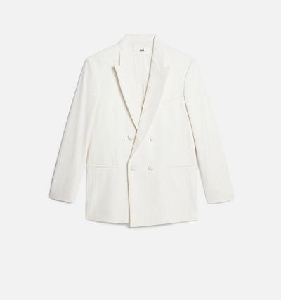 White Ami Paris Double Breasted Jackets | ami_IE189