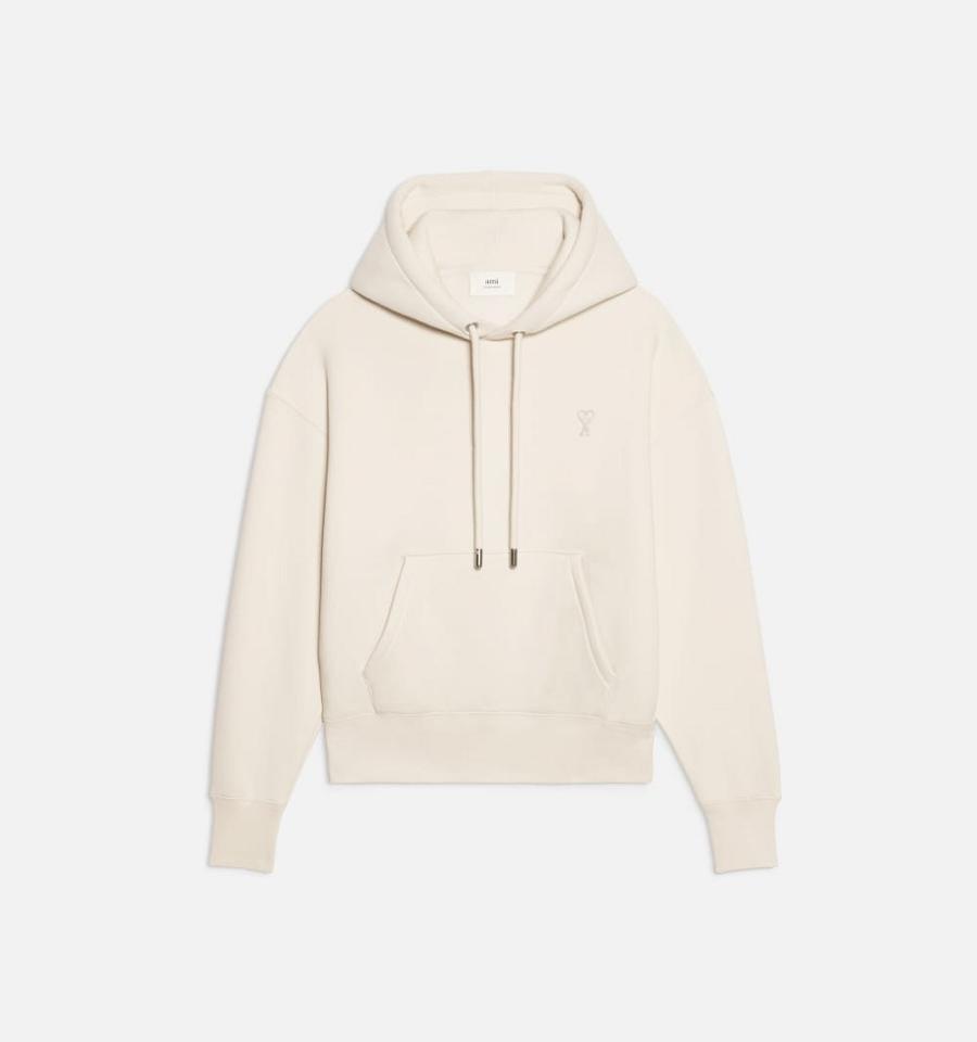 Beige Ami Paris Ami de Coeur Hoodies | ami_IE389