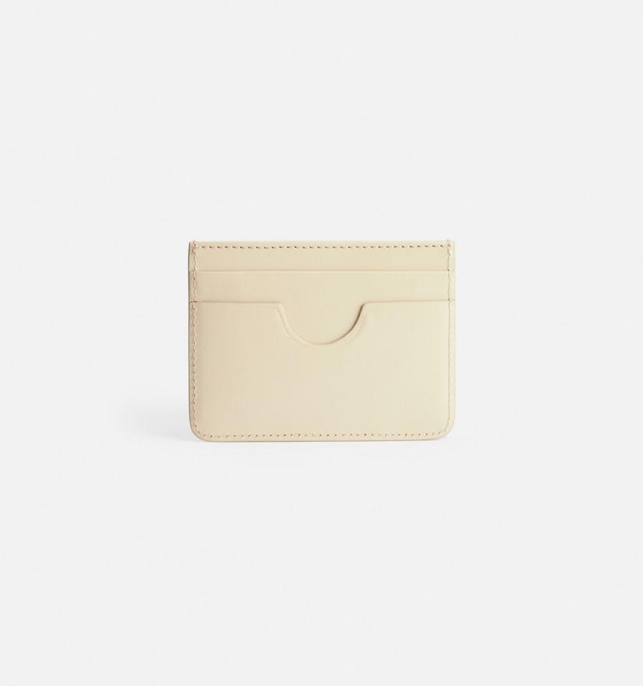 Beige Ami Paris Card Holder Card Case | ami_IE598