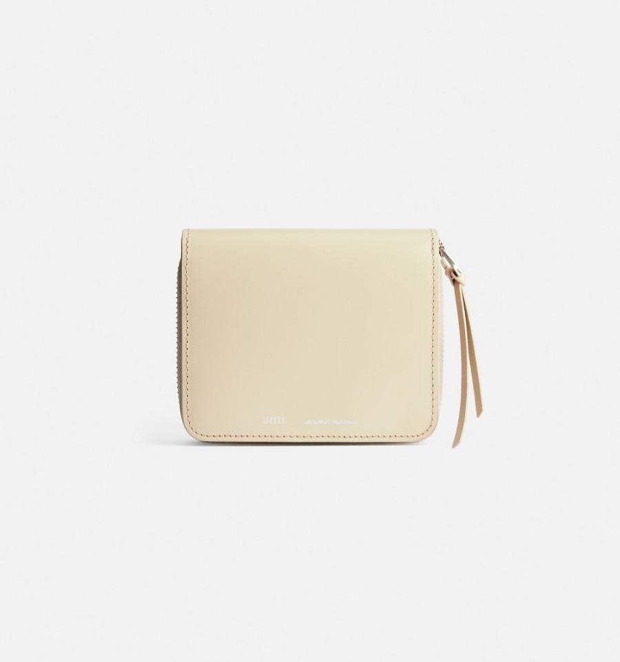 Beige Ami Paris Compact Wallets | ami_IE343