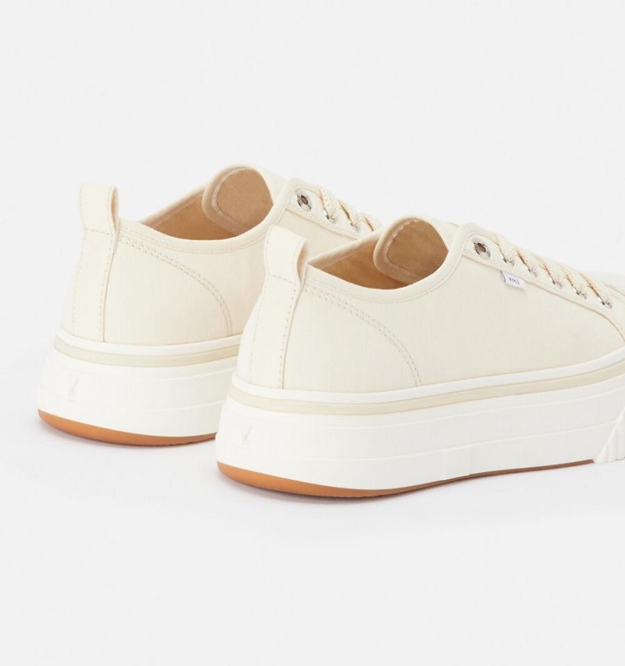 Beige Ami Paris Low Top Ami 1980 Sneakers | ami_IE246