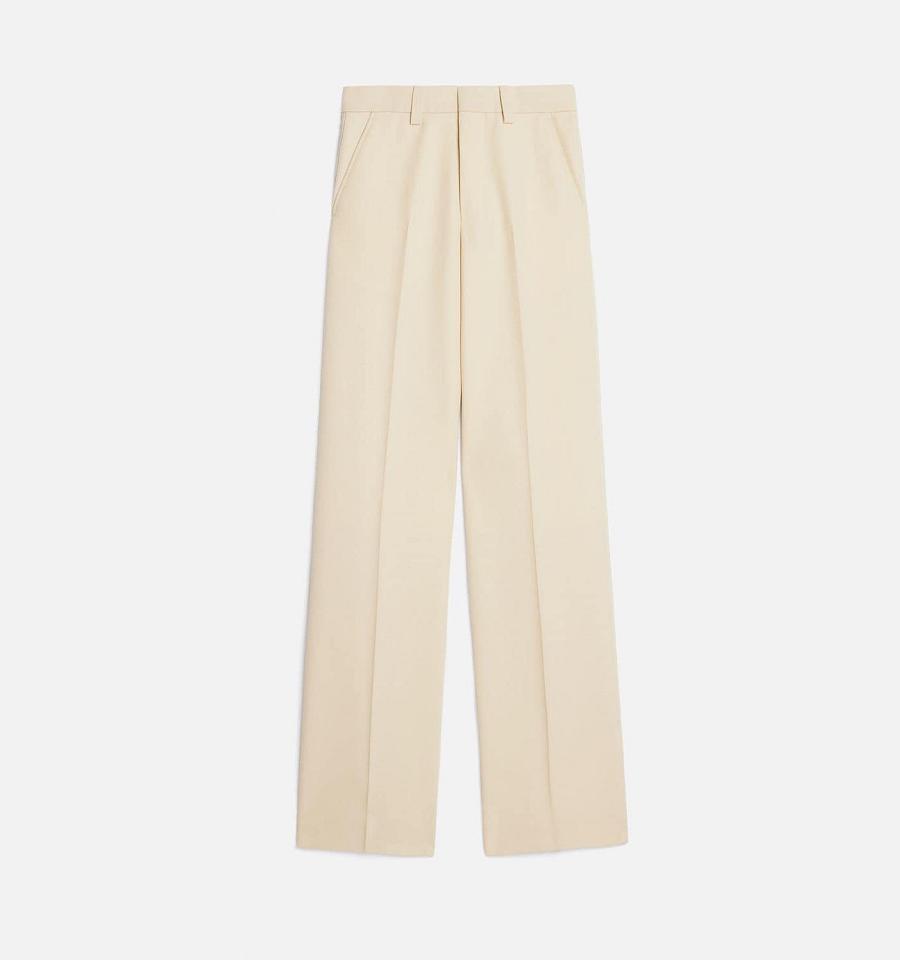 Beige Ami Paris Wide Fit Pants | ami_IE594