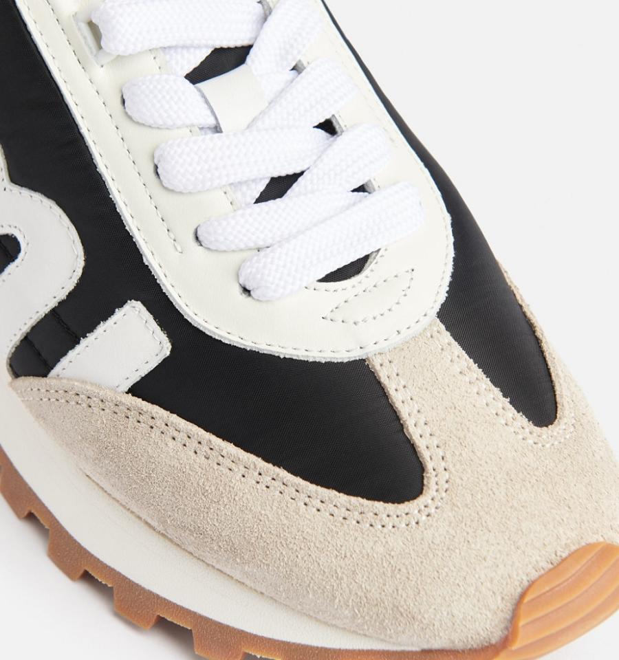 Beige / Black Ami Paris Ami Rush Sneakers | ami_IE356