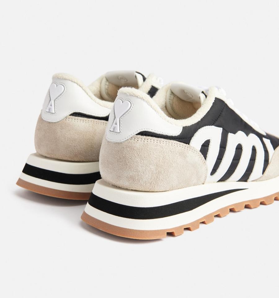 Beige / Black Ami Paris Ami Rush Sneakers | ami_IE356