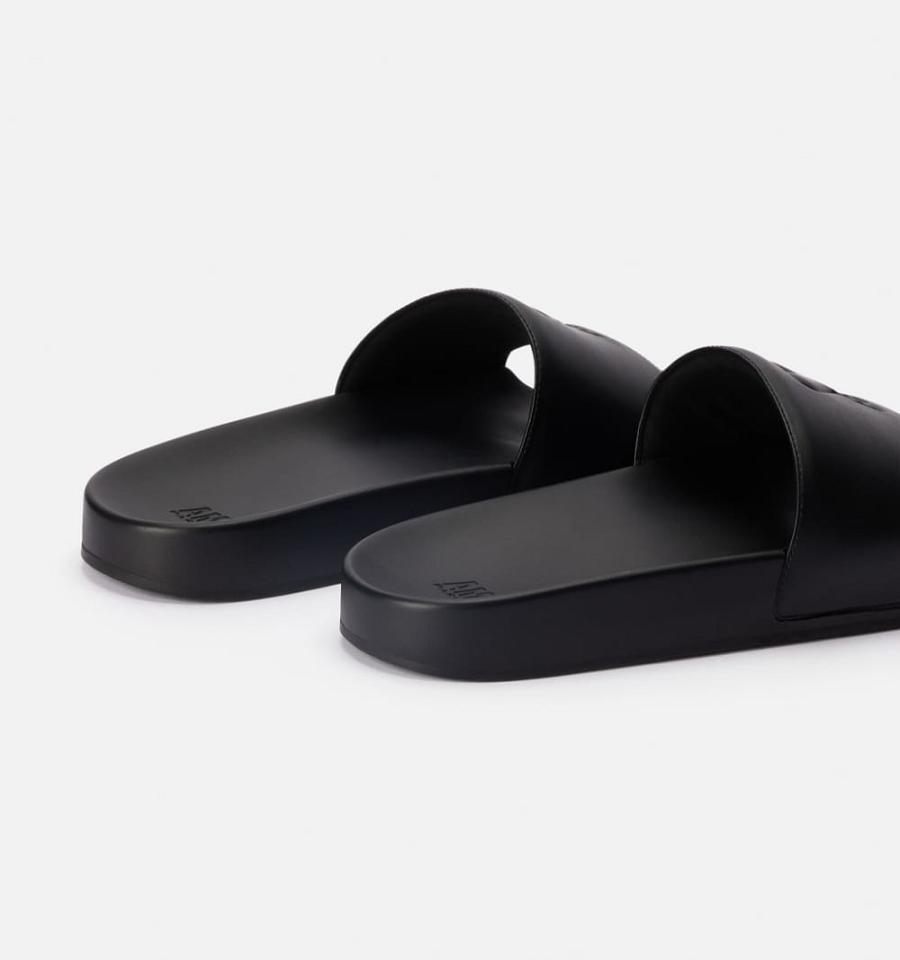 Black Ami Paris Ami de Coeur Slides | ami_IE577