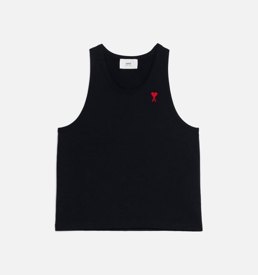 Black Ami Paris Ami de Coeur Tanks | ami_IE153