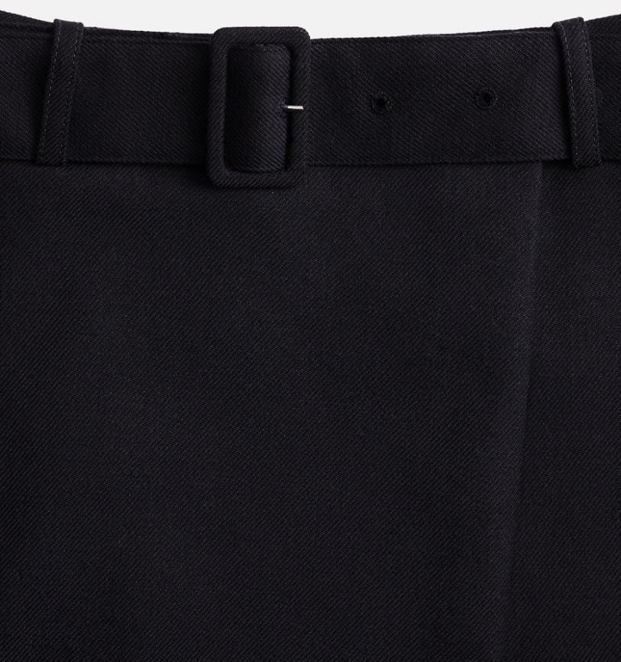 Black Ami Paris Belted Mini Skirts | ami_IE166