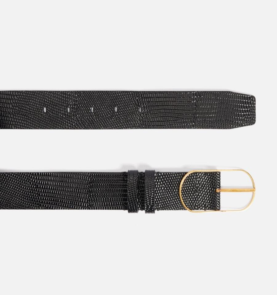 Black Ami Paris Large Belt 40Mm Belts | ami_IE430