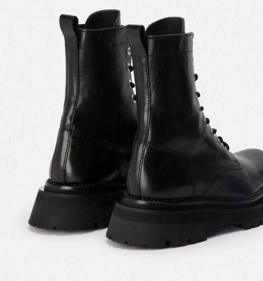 Black Ami Paris Mid Height Boots | ami_IE448