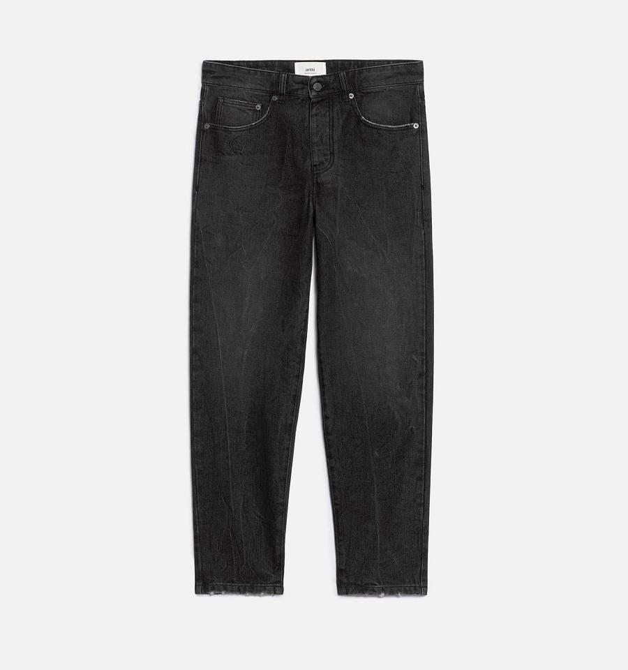 Black Ami Paris Tapered Fit Jeans | ami_IE595