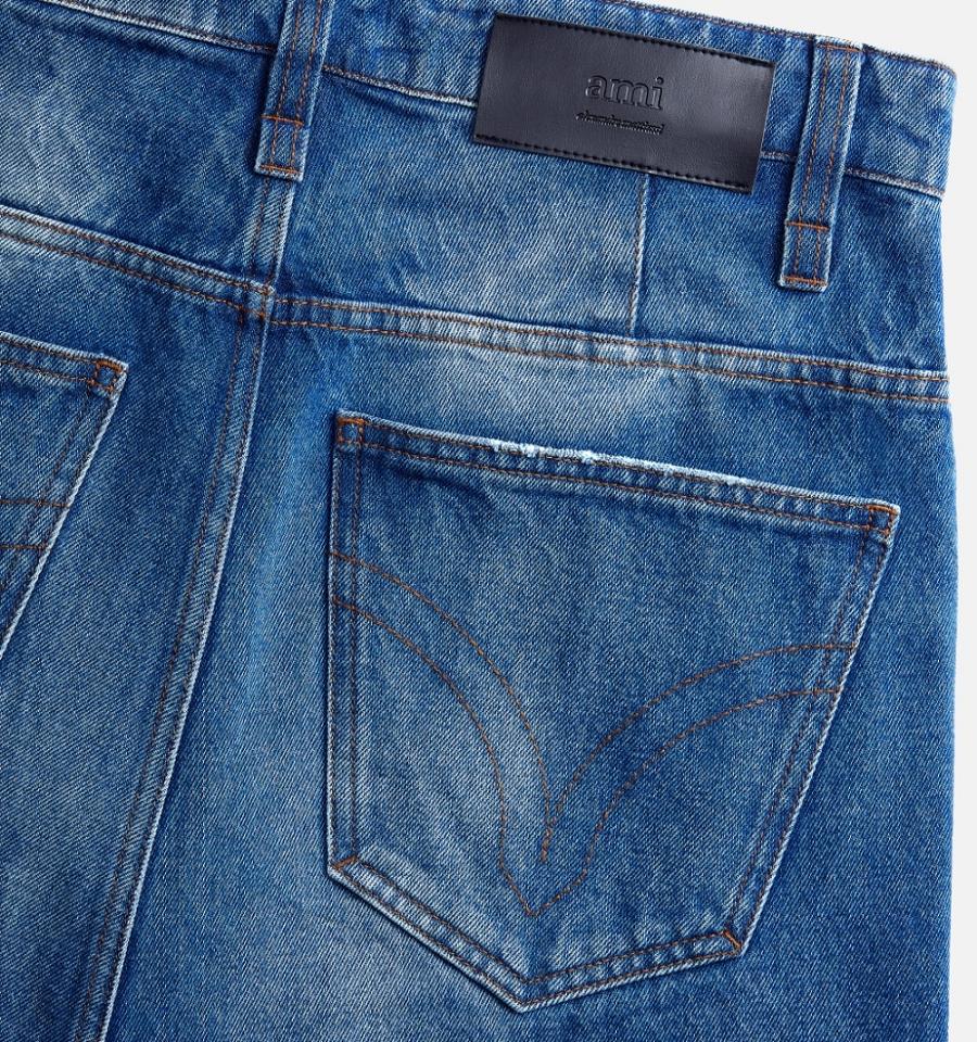 Blue Ami Paris Alex Fit Jeans | ami_IE605