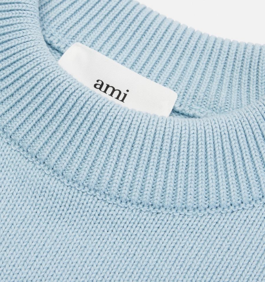 Blue Ami Paris Ami de Coeur Crewneck Sweaters | ami_IE245