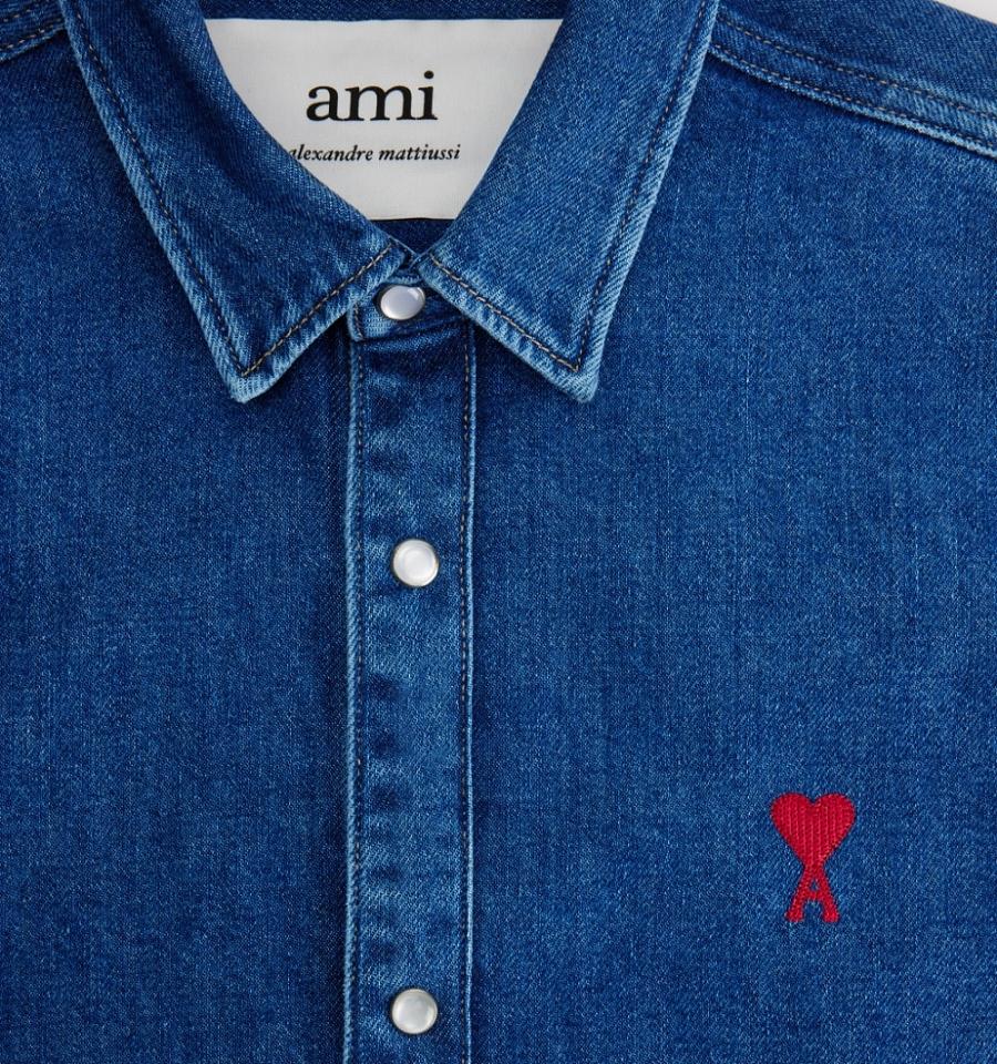 Blue Ami Paris Ami de Coeur Shirts | ami_IE610