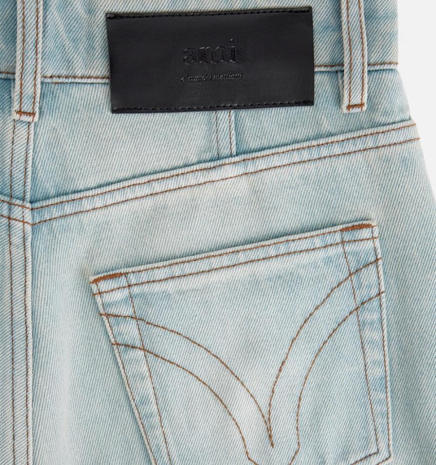 Blue Ami Paris Flare Fit Denim | ami_IE332