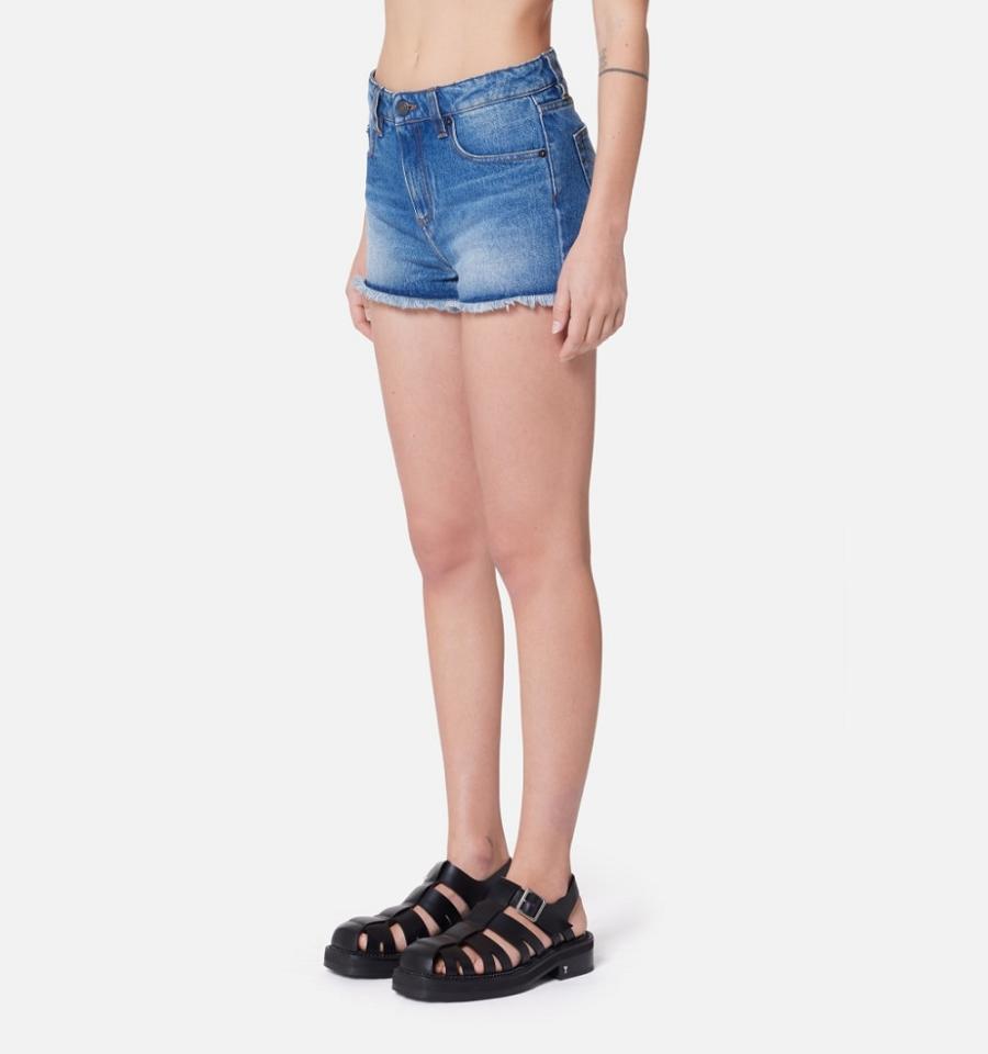 Blue Ami Paris Mini Shorts | ami_IE374