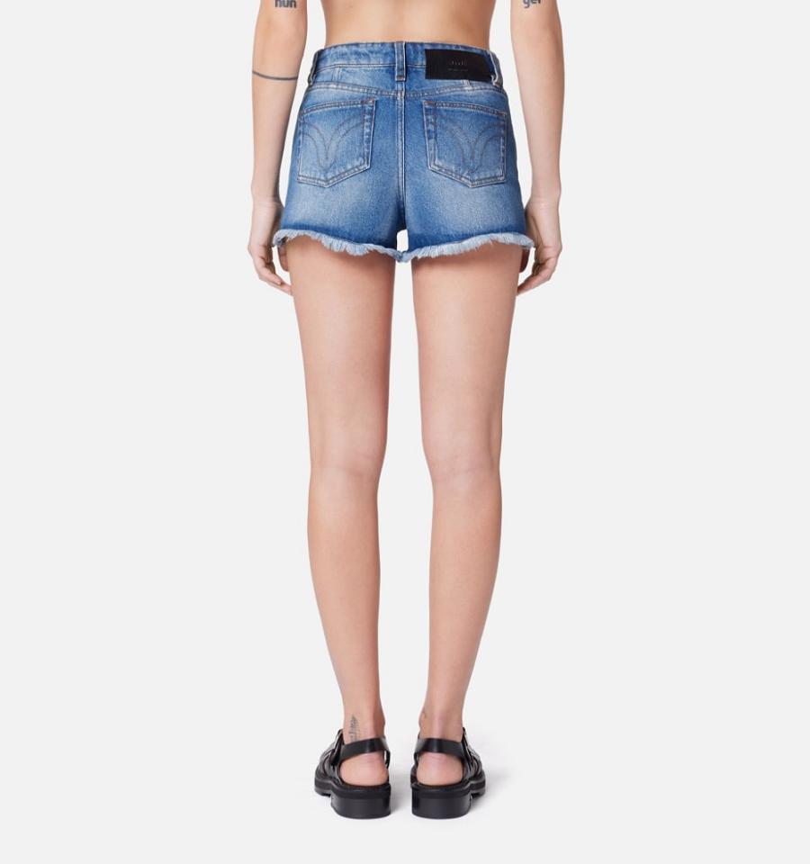 Blue Ami Paris Mini Shorts | ami_IE374