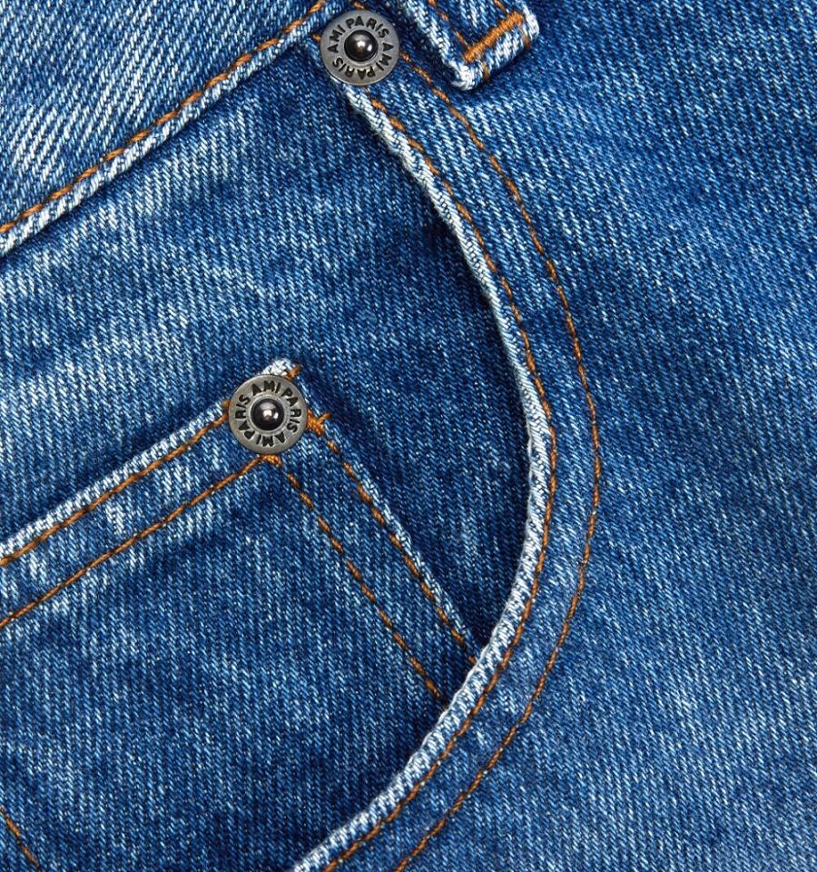 Blue Ami Paris Pencil Denim | ami_IE618