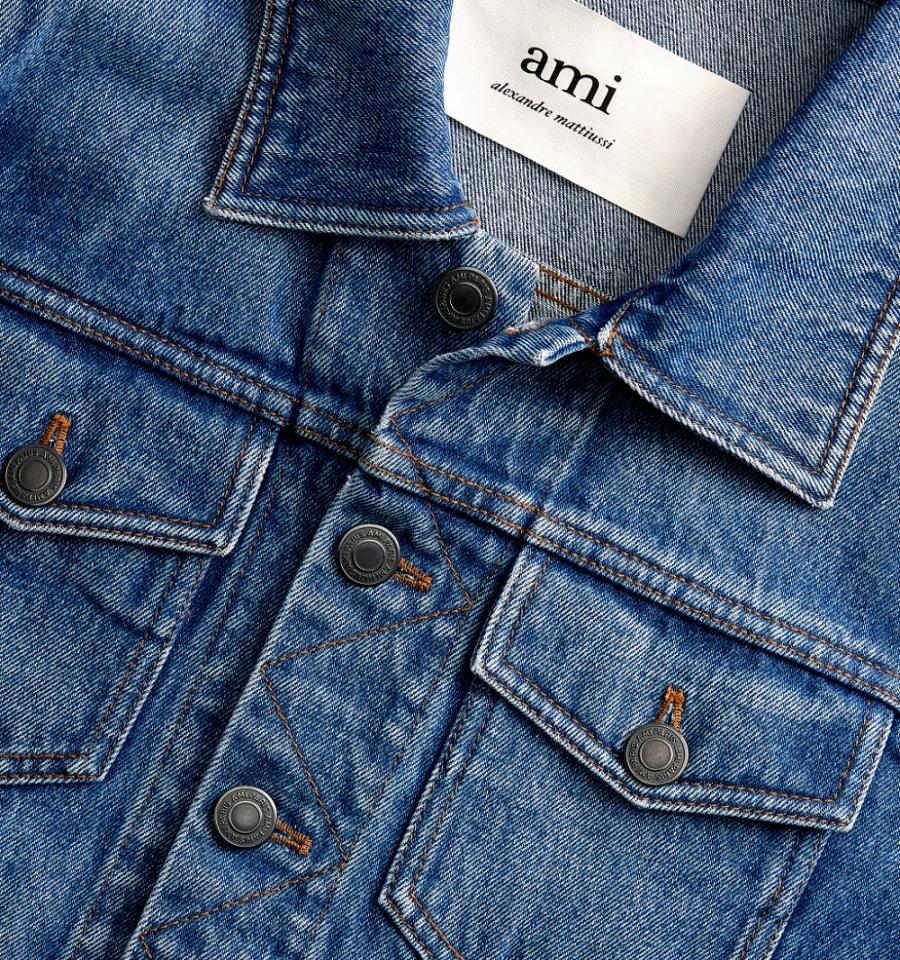 Blue Ami Paris Trucker Denim | ami_IE222