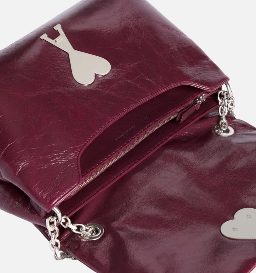 Burgundy Ami Paris Voulez-Vous Bags | ami_IE579