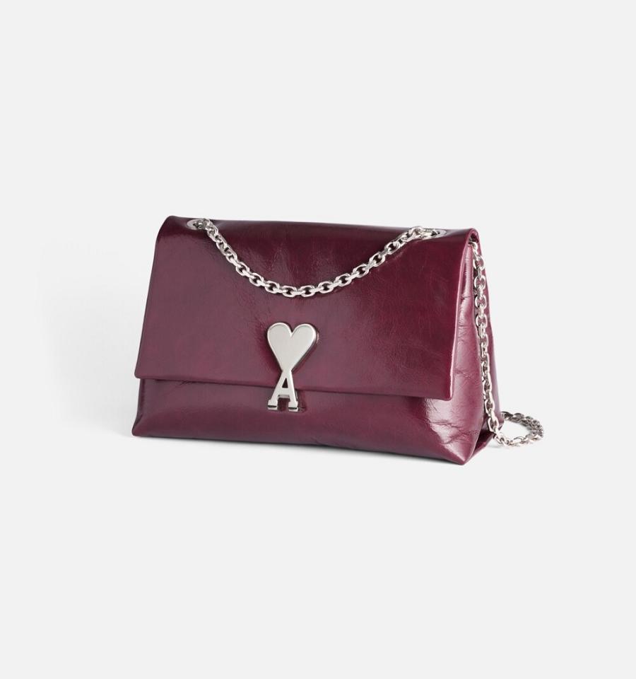 Burgundy Ami Paris Voulez-Vous Bags | ami_IE579