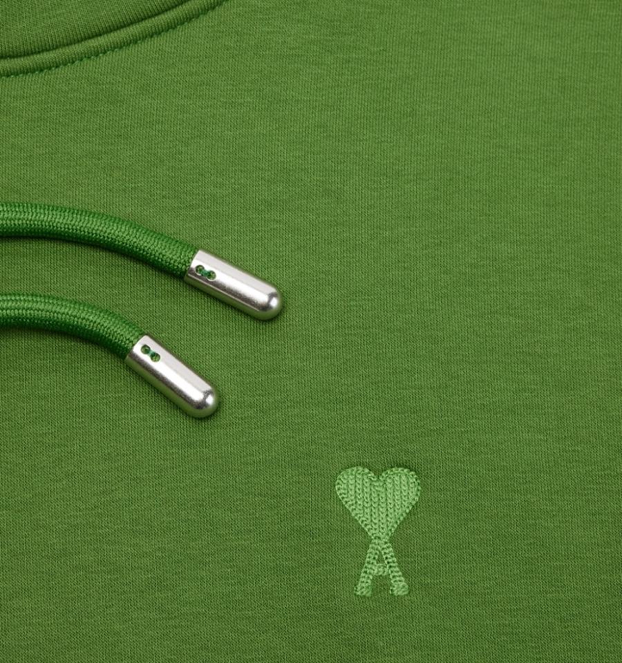 Green Ami Paris Ami de Coeur Hoodies | ami_IE168