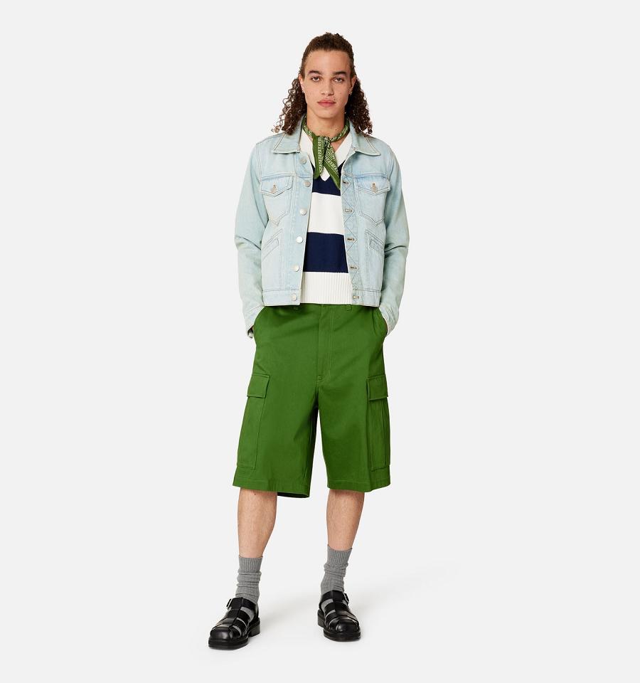 Green Ami Paris Cargo Shorts | ami_IE557