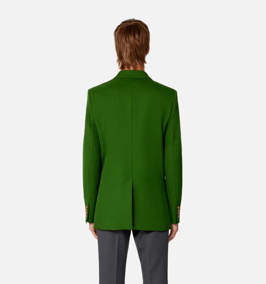 Green Ami Paris Double Breasted Jackets | ami_IE470