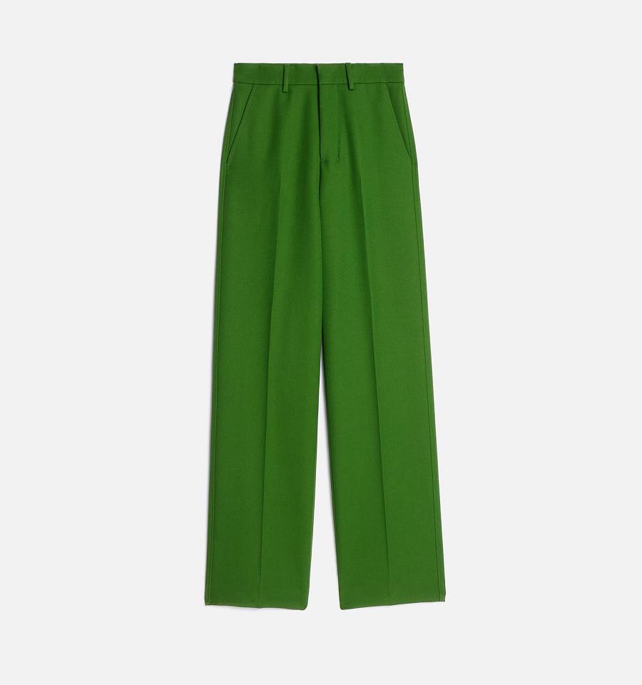 Green Ami Paris Wide Fit Pants | ami_IE156