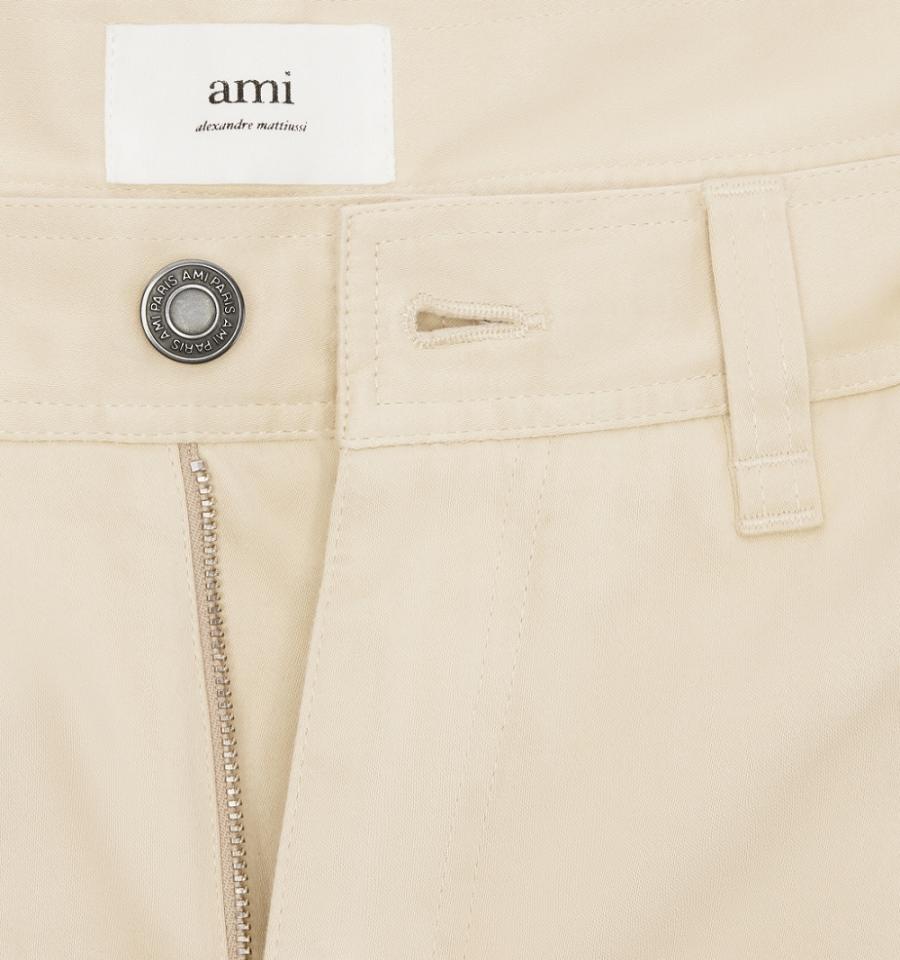 Khaki Ami Paris Cargo Shorts | ami_IE532