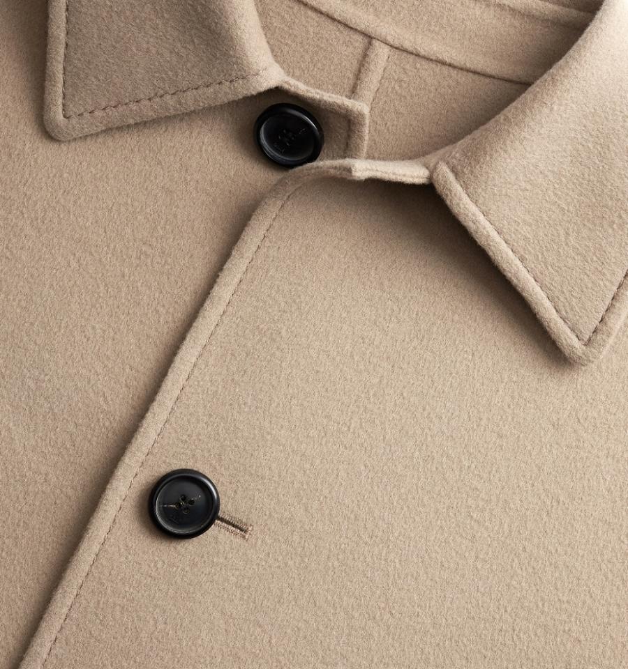 Khaki Ami Paris Double Face With Patch Pockets Coats | ami_IE230