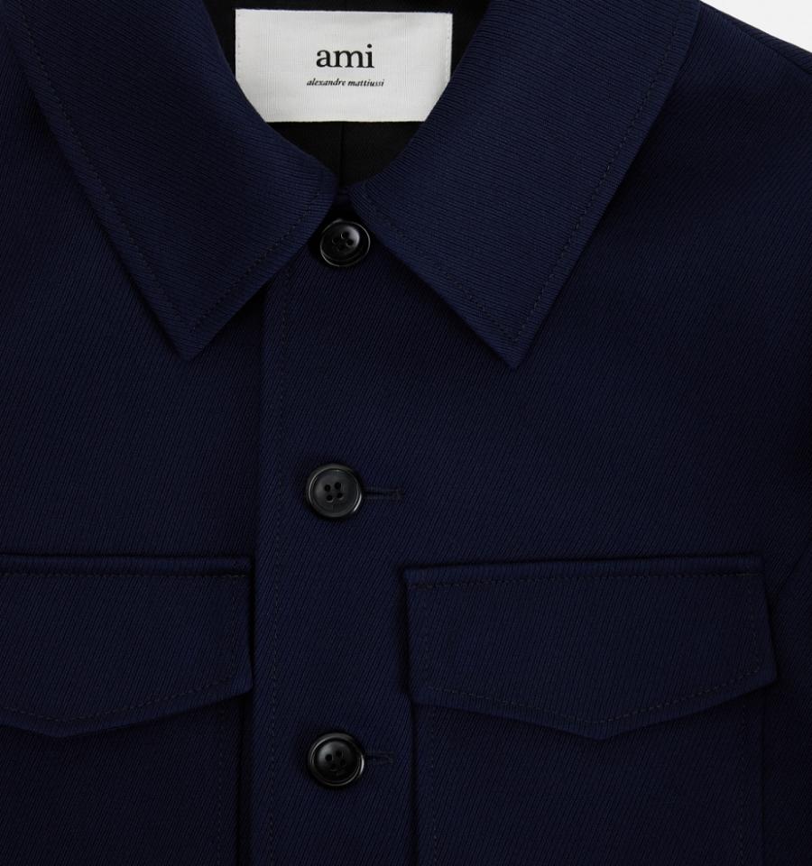 Navy Ami Paris Buttoned Jackets | ami_IE258