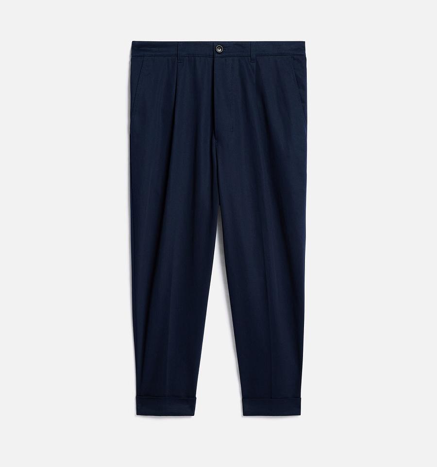 Navy Ami Paris Carrot Oversized Pants | ami_IE425