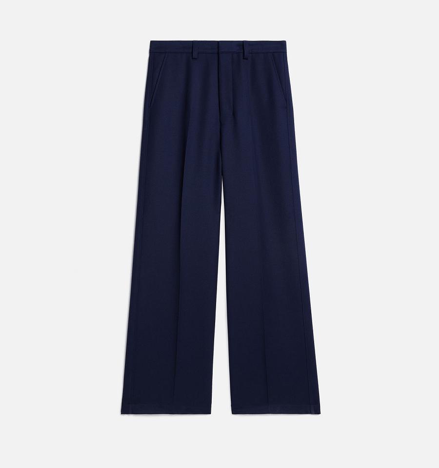 Navy Ami Paris Large Fit Pants | ami_IE208