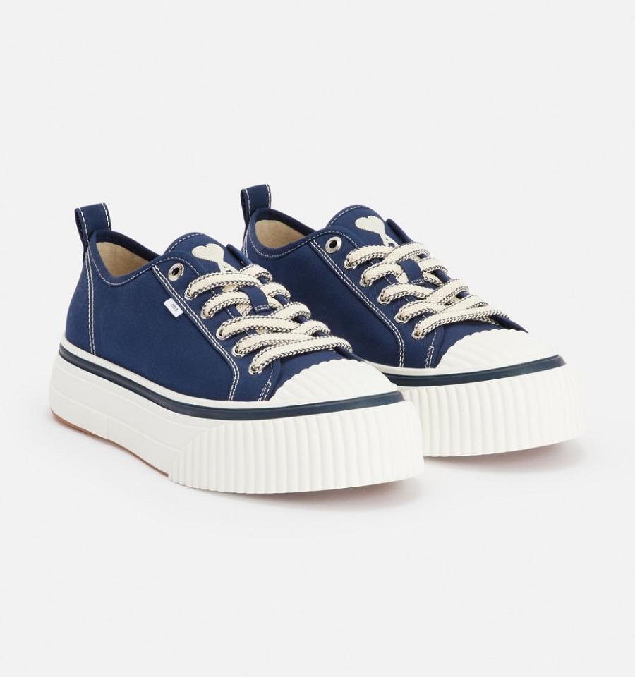 Navy Ami Paris Low Top Ami 1980 Sneakers | ami_IE589