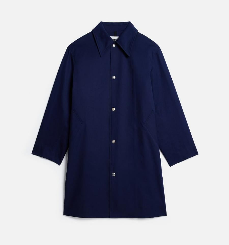 Navy Ami Paris Mac Coats | ami_IE582