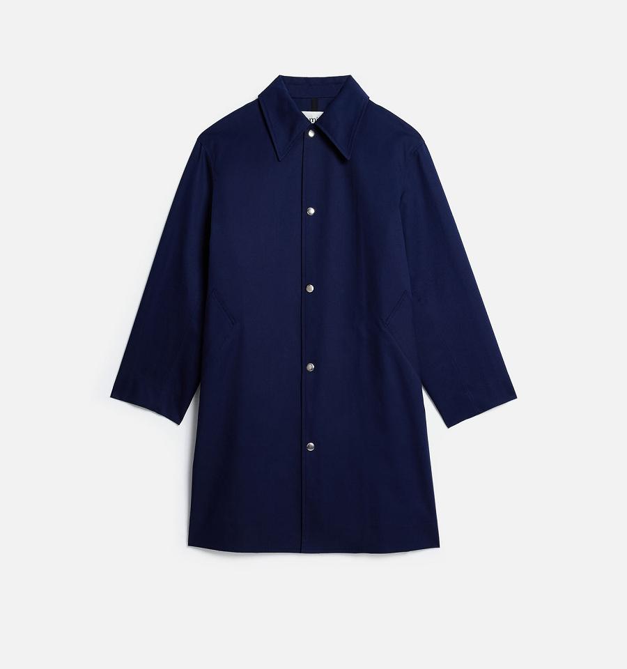 Navy Ami Paris Mac Coats | ami_IE582