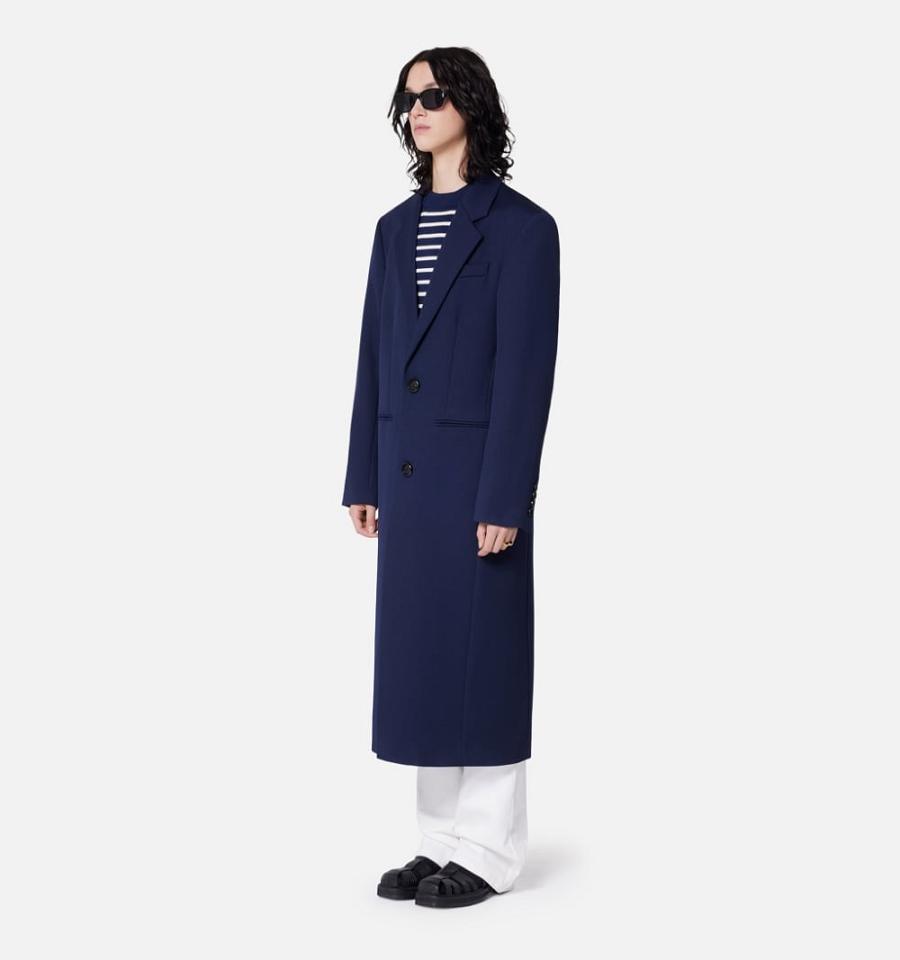 Navy Ami Paris Two Buttons Coats | ami_IE362