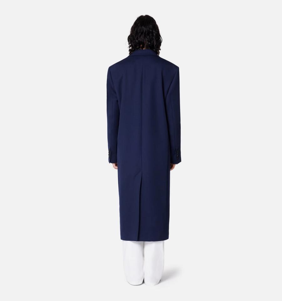 Navy Ami Paris Two Buttons Coats | ami_IE362