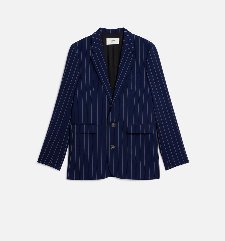 Navy Ami Paris Two Buttons Jackets | ami_IE171