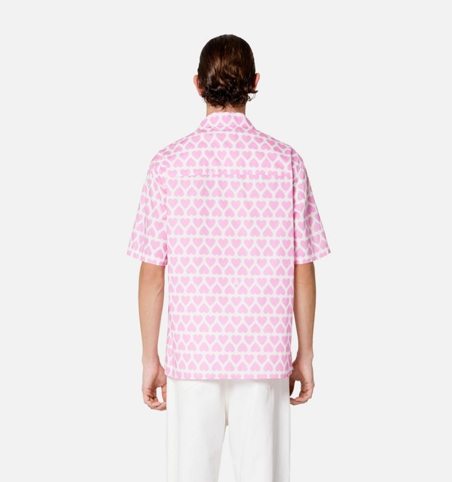 Pink Ami Paris Camp Collar Shirts | ami_IE397