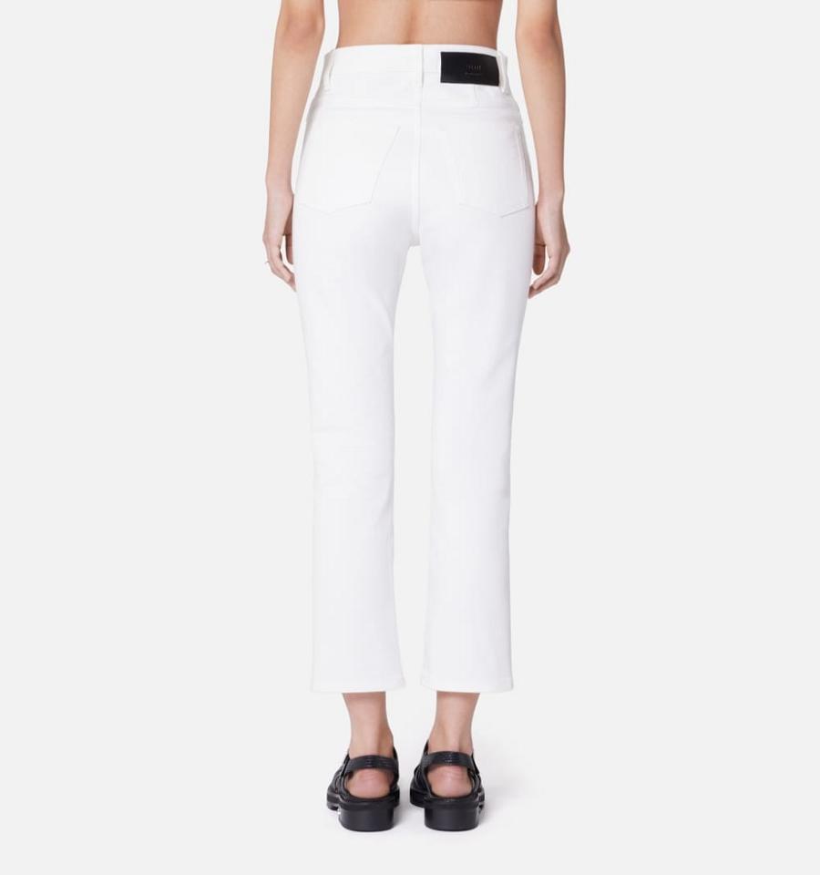 White Ami Paris Cropped Slim Fit Denim | ami_IE247